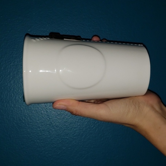 Starbucks coffee 2015 gold zipper grande reusable ceramic hot drink tumbler - Picture 1 of 8